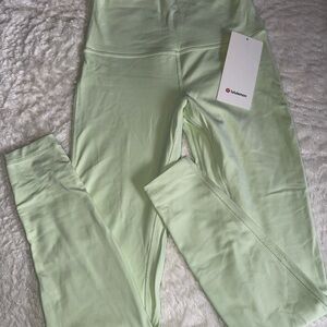 Lululemon Mint Green Align High-Rise leggings size 6 28”length.